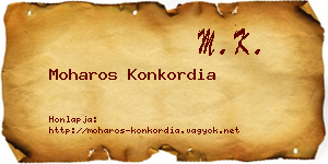 Moharos Konkordia névjegykártya